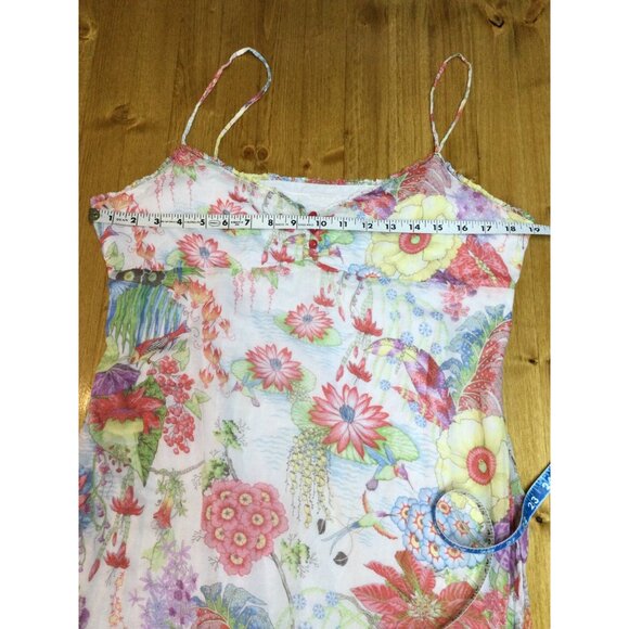 Anthropologie Deletta Womens Floral Maxi Dress Size 14 Ruffle Babydoll Fairycore - Picture 8 of 9